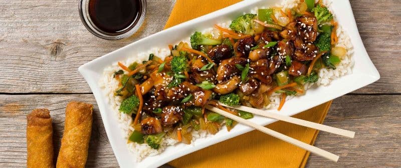 Pork Teriyaki & Egg Roll